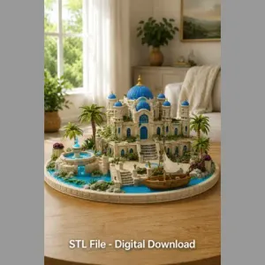 Azure Oasis Palace STL File for 3D Print
