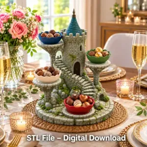 Fantasy Castle Key and Trinket Organizer STL File for 3D Print