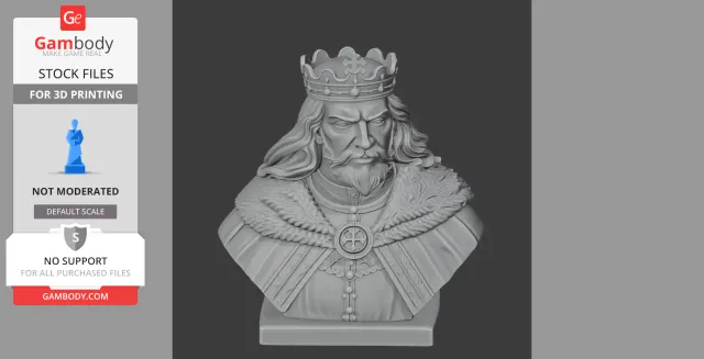 Boleslaw the Brave Bust - Historical Warrior STL — Фото 3 из 9