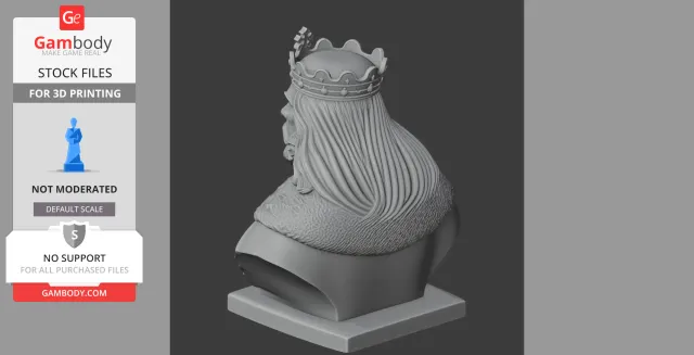 Boleslaw the Brave Bust - Historical Warrior STL — Фото 5 из 9
