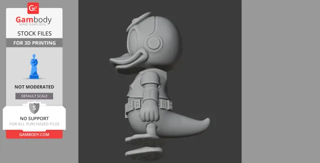 Donald Duck Stormtrooper Ring Figure - Mashup Figure STL — Фото 4 из 9