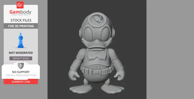 Donald Duck Stormtrooper Ring Figure - Mashup Figure STL — Фото 5 из 9