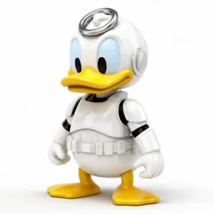 Donald Duck Stormtrooper Ring Figure - Mashup Figure STL
