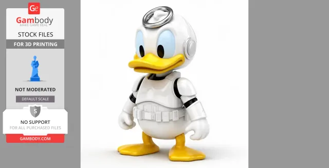 Donald Duck Stormtrooper Ring Figure - Mashup Figure STL — Фото 2 из 9