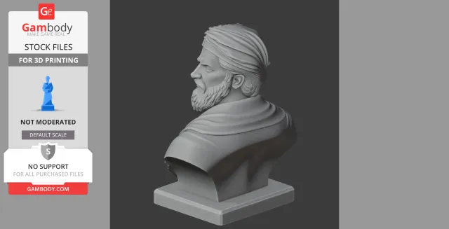 Marco Polo Bust - Historical Warrior STL — Image 5 of 9