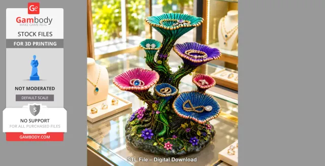 Enchanted Floral Tree Organizer STL File for 3D Print — Фото 4 из 6