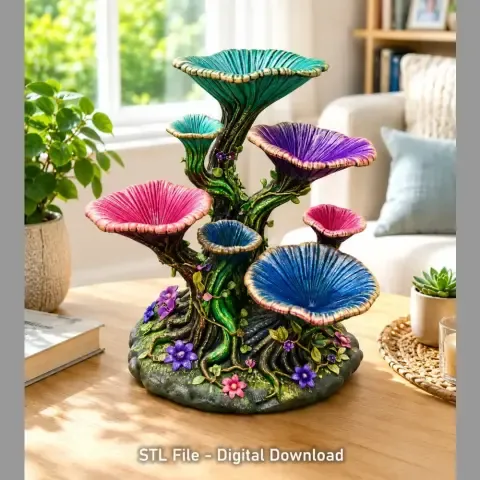 Enchanted Floral Tree Organizer STL File for 3D Print