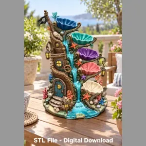Enchanted Shipwreck Shell Bowl Organizer STL File for 3D Print