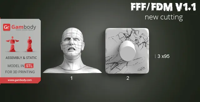 Pinhead Bust 3D Printing Miniature | Static — Фото 6 из 9