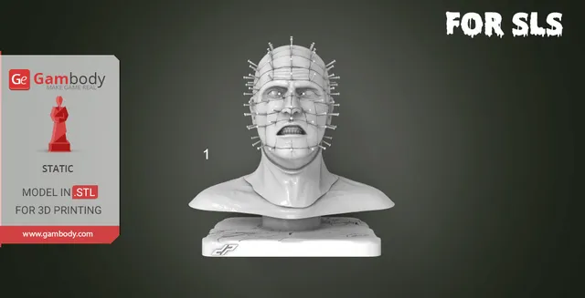 Pinhead Bust 3D Printing Miniature | Static — Фото 9 из 9