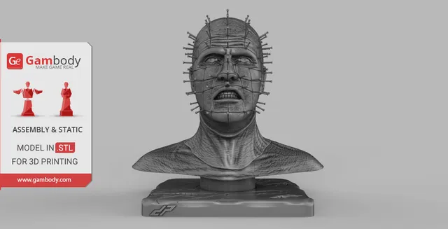 Pinhead Bust 3D Printing Miniature | Static — Фото 2 из 9
