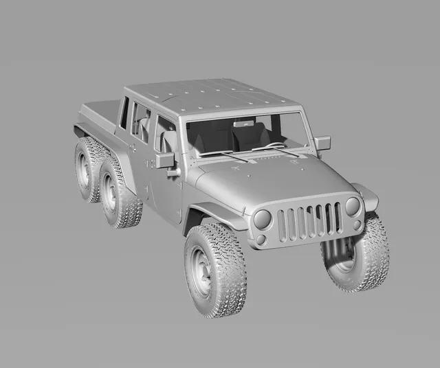 1:10 Jeep Wrangler JKU 6×6 Pickup(with interior set) — Фото 5 из 27