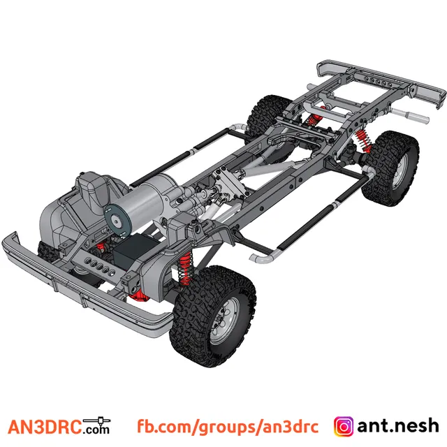 3D Printed RC Car Chevrolet K20 Suburban by AN3DRC — Image 9 of 9