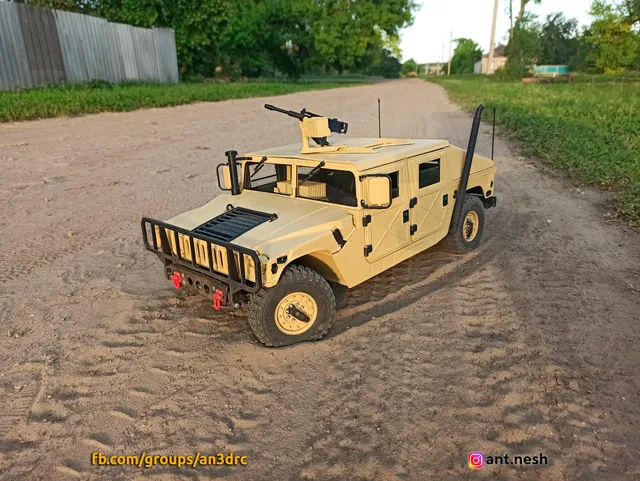 3D PRINTED RC CAR HMMWV (Humvee Hummer) BODY 2 in 1 set BY AN3DRC — Image 12 of 30
