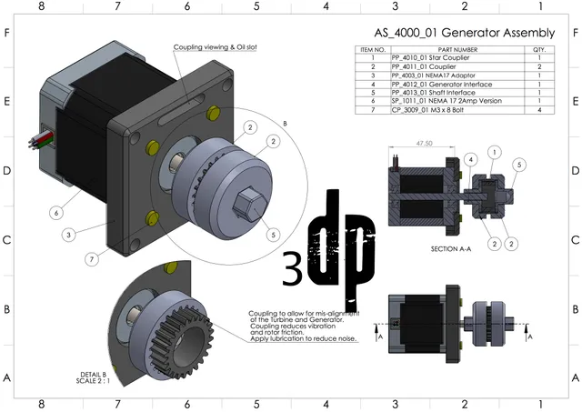 MKIII 50 Watt 3d printable Wind Turbine — Фото 4 из 15