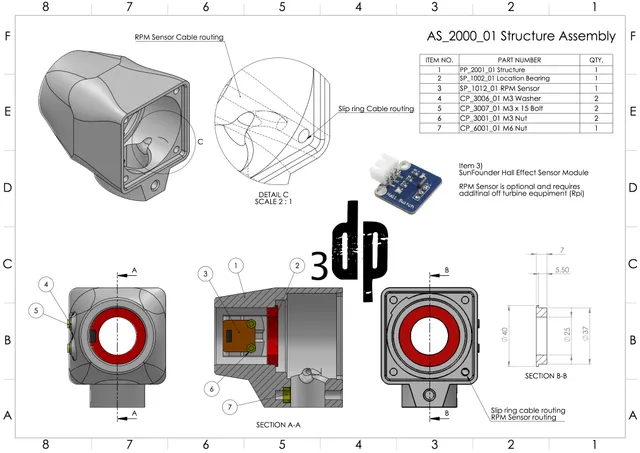 MKIII 50 Watt 3d printable Wind Turbine — Фото 6 из 15