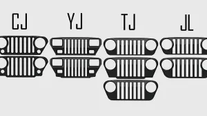 Jeep 7-slot Grills (Compatible with IJ)
