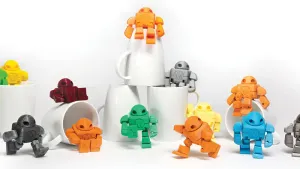 Maker Faire Robot Action Figure PIP (with supports): 2015 3D Printer Shoot Out Test Models