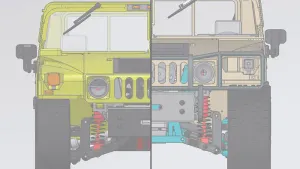 10mm suspension lift kit for 3D Printed Hummer / Humvee by AN3DRC
