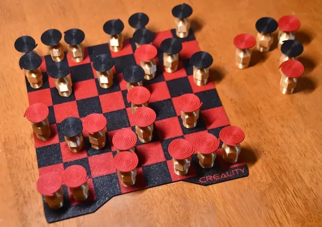 Checkers Smooth 3D NOZZLE CHESS and CHECKERS — 3D-модель · Creality Cloud…